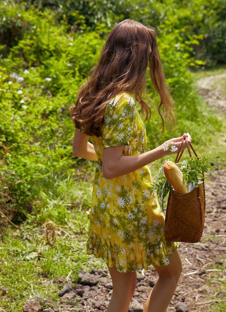 Met And Mel [Wrap Dress] Dahila - Lemon Tree