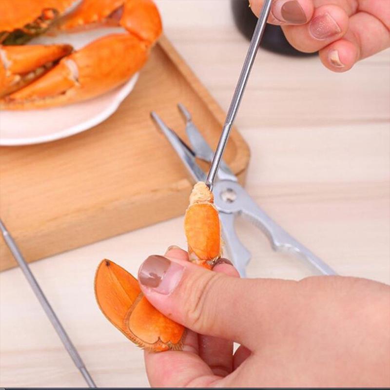 Seafood Tool Set Crab Shrimp Fruit Pliers Fork Spoon Set Nut Walnut Lobster Crab Cracker Tools Kitchen Accessories