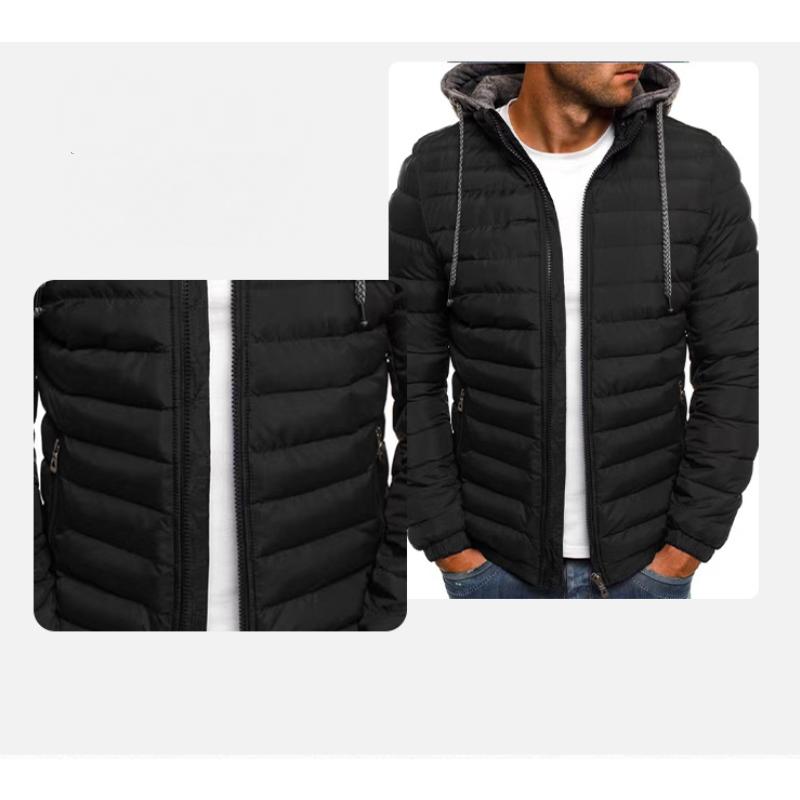 Autumn And Winter New Trendy American Thickened Sports Jacket Men's Outdoor Loose Casual Solid Color Hooded Jacket Large Size