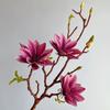 72CM Kunstige Magnolia Blomstergrener med Lang Stilk Ekte Følelse Falsk Blomst Stue Bryllupsfest Hjemmedekorasjon Bukett