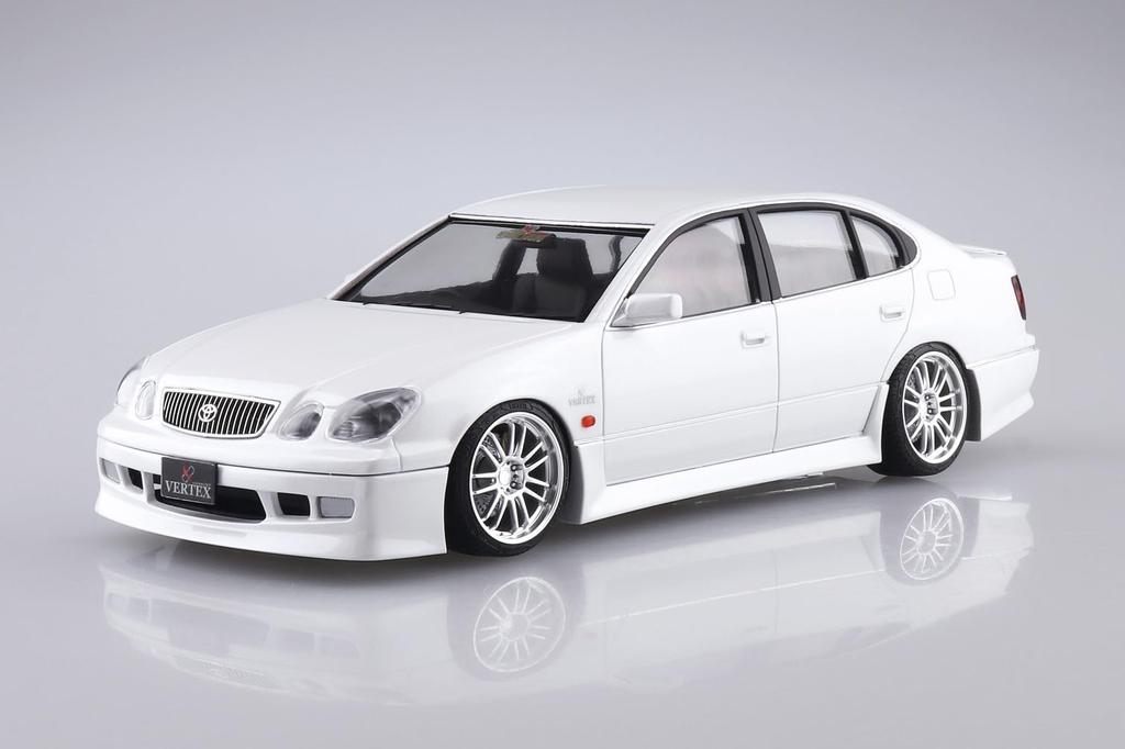Aoshima Bunka Kyozai The Tuned Car Series 75 Toyota VERTEX JZS161 Aristo 2000 Plastic Model Kit 1/24 No. (Molded Color)