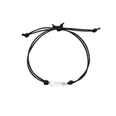 Lowool Triple Heart Black Bracelet