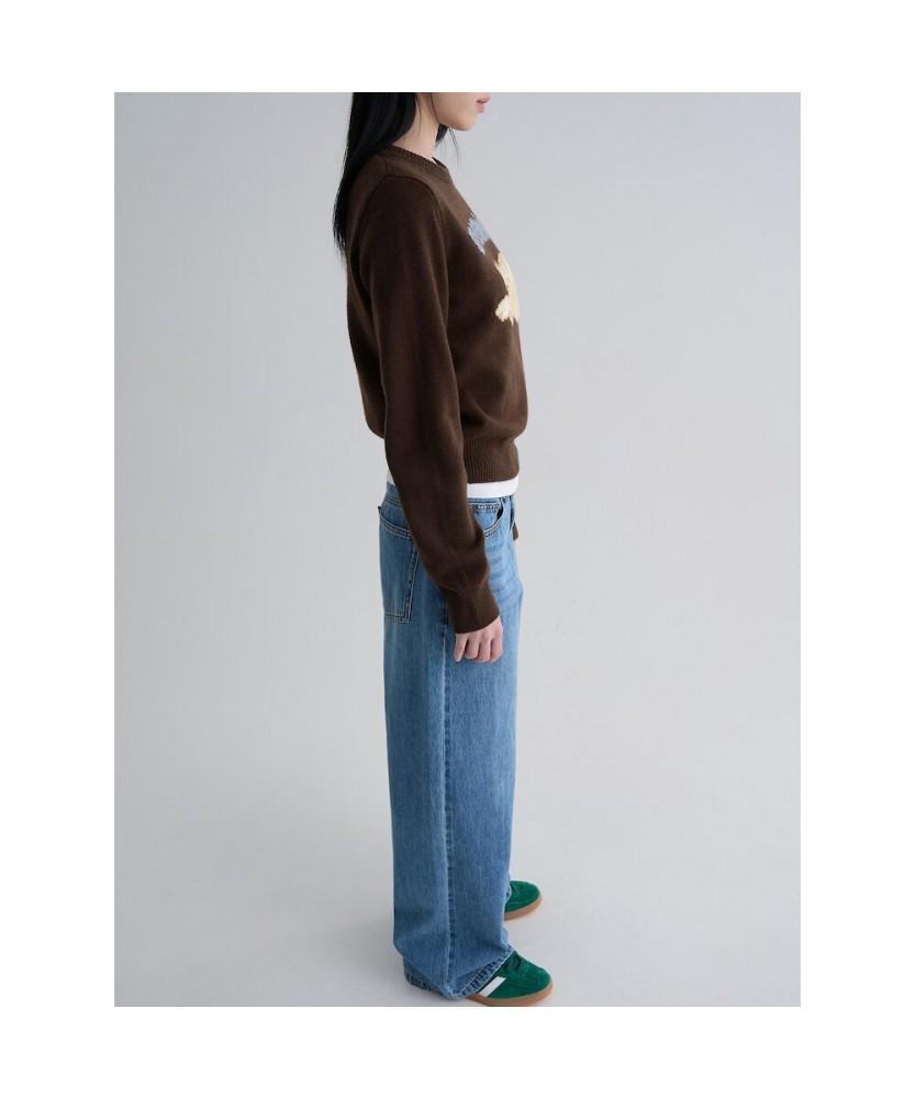 8SECONDS Cat Jacquard Pullover Brown