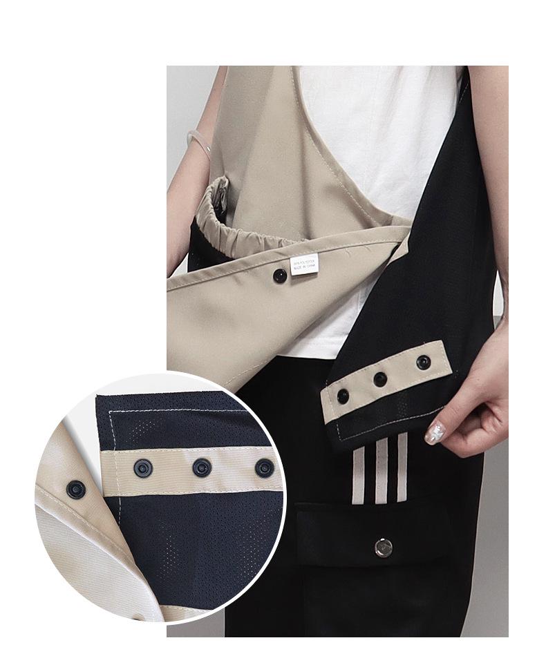 Customized Cross-border Canvas Vest Apron for Supermarkets and Cafes with Logo Options