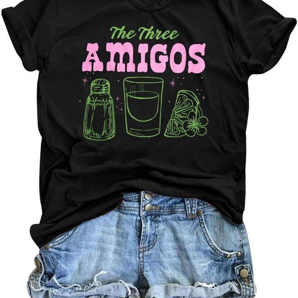 Cinco De Mayo Shirts für Damen Mexikanisches Fiesta T-Shirt Lasst uns Fiesta Feiern Lustige Grafik Tops Lässige Knopfleistenbluse Top