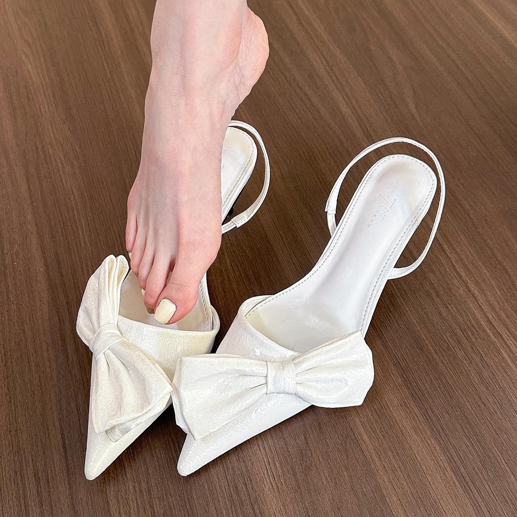 Fashion Designer Sandals 2025 Fashion New Sexy Banquet Comfortable Crystal Transparent Solid Color Pointed Toe Women's High Heels
