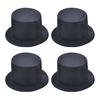 Mini Top Hat 9cm EVA Baby Toppers for Dolls Crafts Black/White Pet Costume Accessory