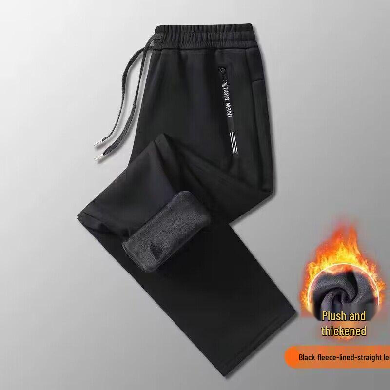 

Мужские зимние флисовые спортивные штаны – Толстые, Свободные, С манжетами, Повседневные и Теплые. XL (110-130 lbs)