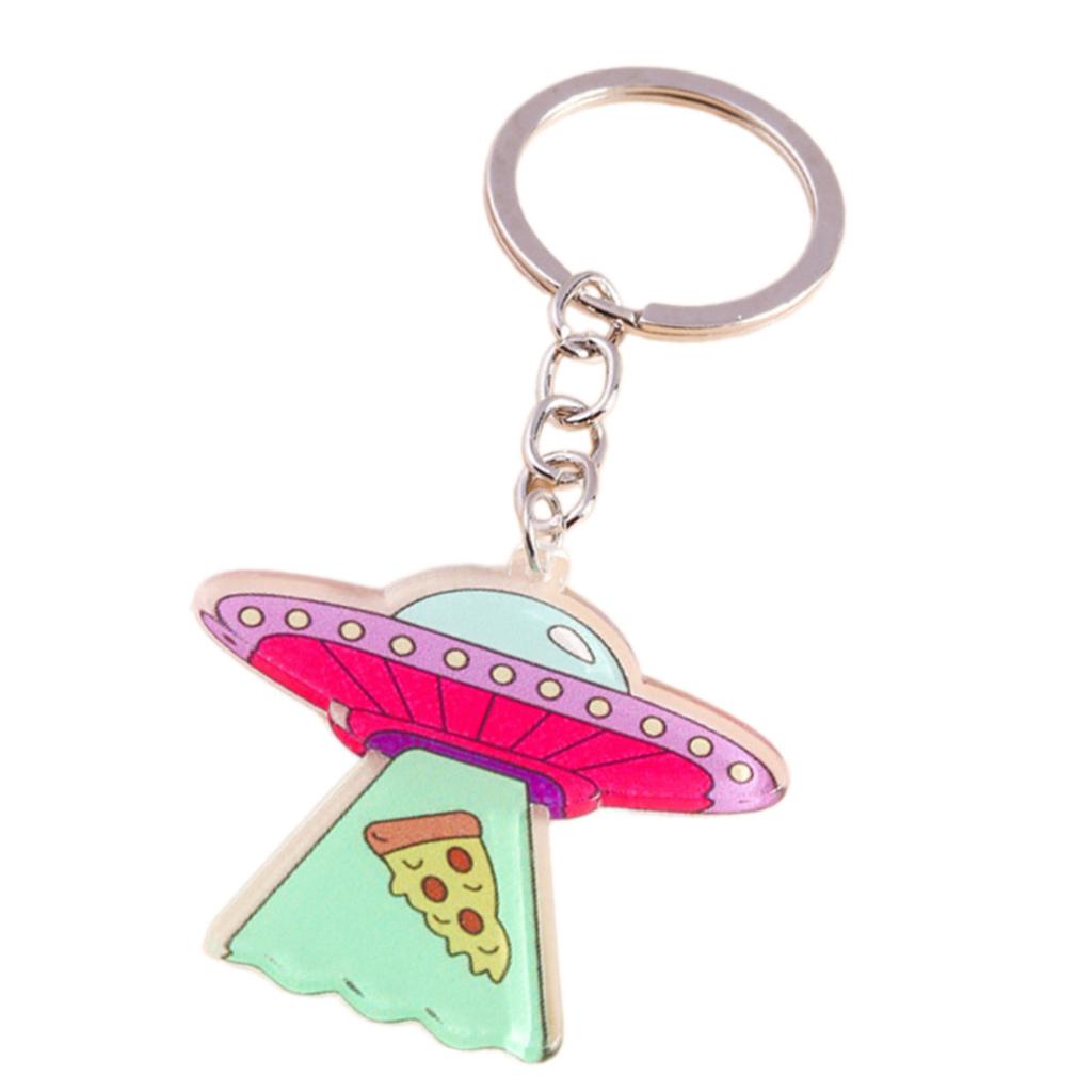 Stilvoller UFO Acryl Schlüsselanhänger Minimalistisches Sci-Fi Design Leicht Elegant Schlüsselring Accessoire Geschenk Täglicher Gebrauchsgegenstand