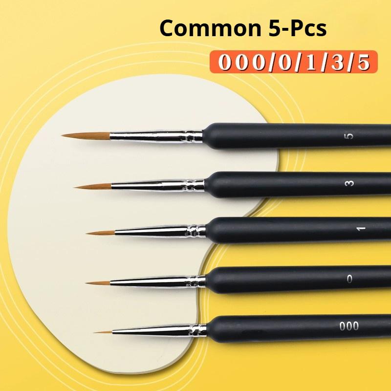 4/5/11pcs Miniature Hook Line Pen Art Painting Brushes Extra Fine Soft Hand Painted 00000 Brush For Gouache Watercolor Oil Paint