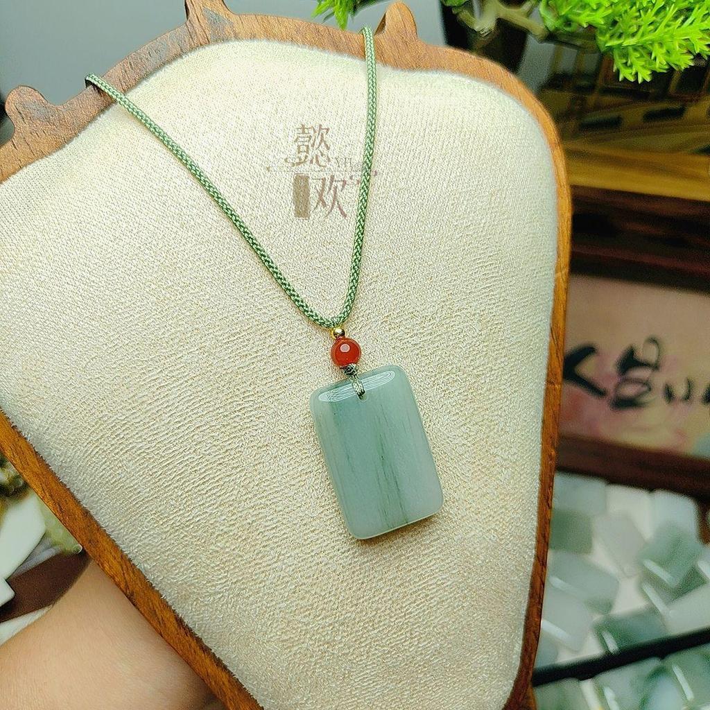 Tianshan Jadeite Peace Buckle Pendant Necklace - Star Design
