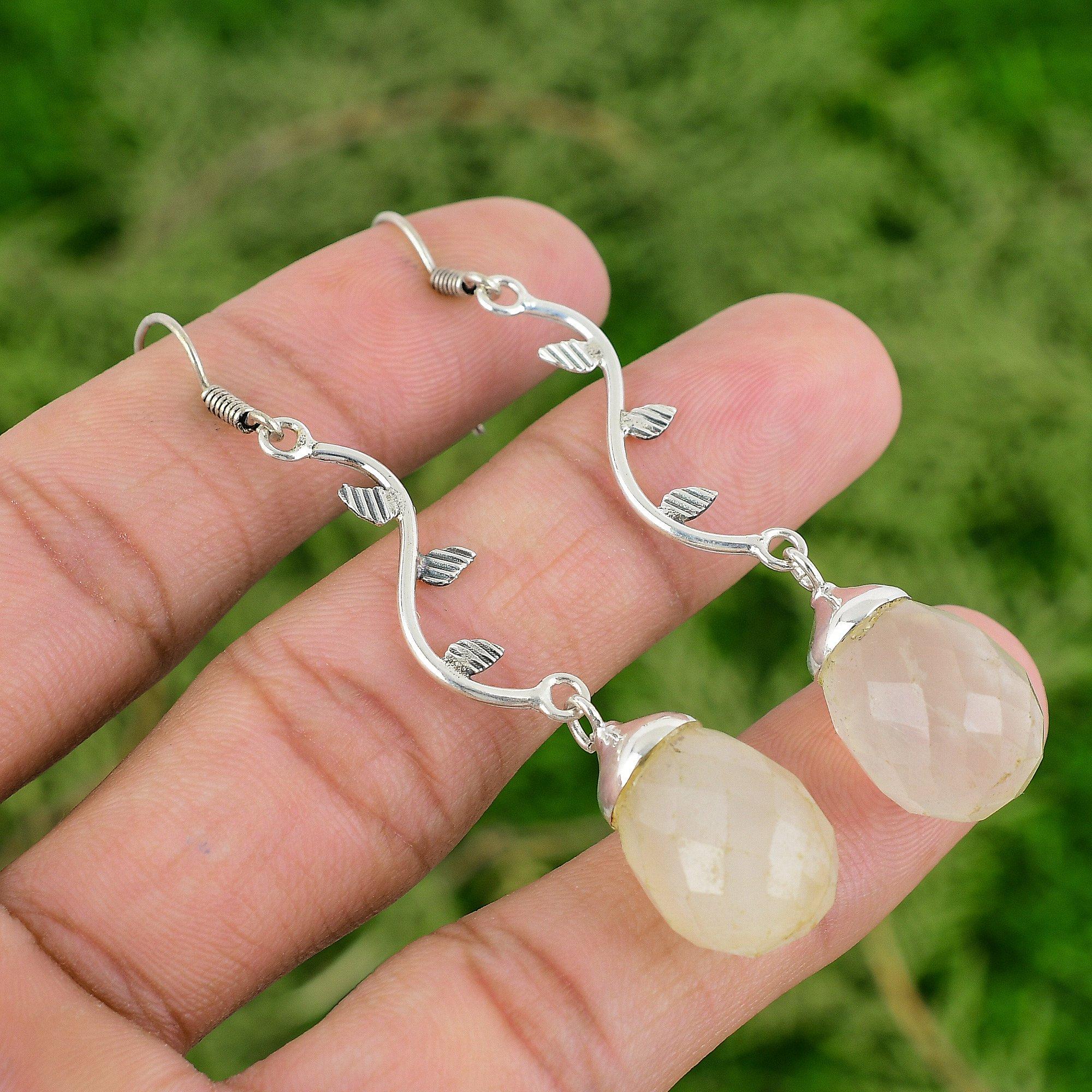

Серьги-капли с натуральным радужным лунным камнем для жены, для помолвки, чакра короны, серебро 925 пробы