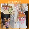 Cute Knit Ladies Crossbody Bag With Cartoon Design For Daily Use