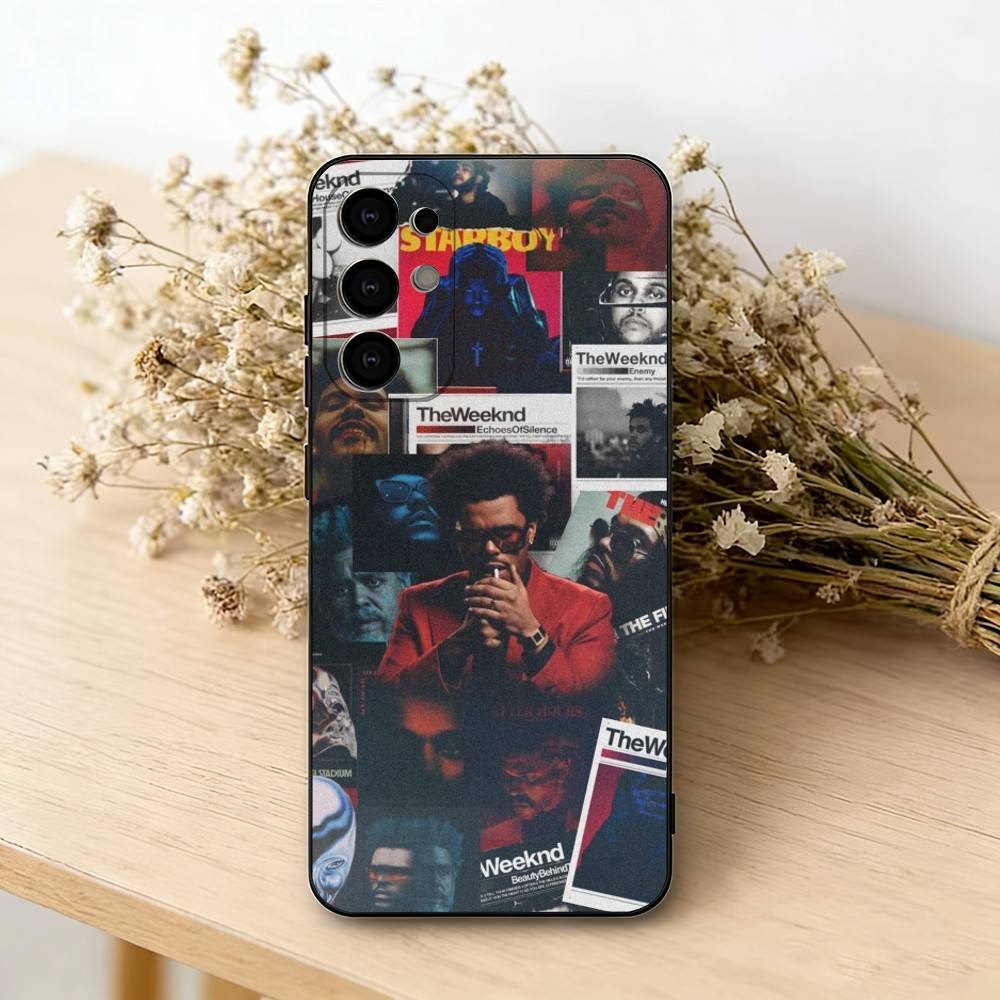 The W-weeknd D-design Phone Case Black Silicone Soft For Samsung S25,S24,S21,S22,S23,S30,Ultra,S20,Plus,Fe,Lite