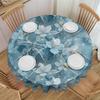 Round Luxury High 3D Floral Table Cloth Waterproof Tablecloth 60 Inches Table Cover for Kitchen Dinning