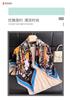 Korean Version of Sweet Flower Simulation Silk High-end Square Scarf Silk Scarf Printed Shawl Scarf Sunscreen Scarf Headscarf Scarf