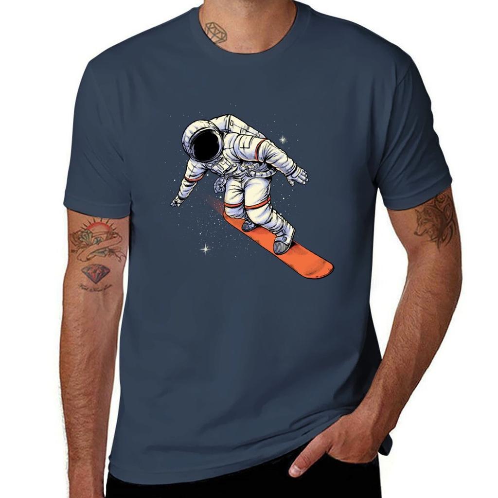 Spaceboarding TShirt Plus Size Loose Short Sleeve Top
