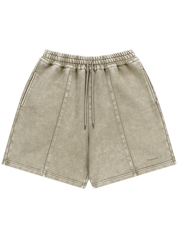 Chaebteoegseu Pigment Cp Hard Sweat Shorts (Beige)