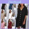 Elegante Vestito a Tunica Estivo da Donna con Manica a 3/4 per Uscite Casual in Spiaggia e Vacanze