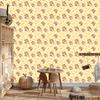 Monkey Wallpaper Cream and Orange for Living Room and Bedroom 50x1000
