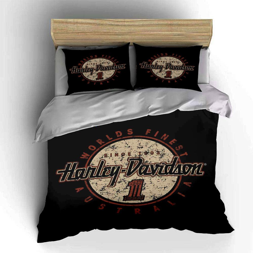 Harley-Davidson Australia Design Bedding Duvet Cover Set Duvet Cover Pillowcases (1*Duvet Cover 2*Pillowcases, Without Duvet Insert)
