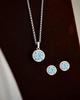 Original S925 Sterling Silver Jewelry: Gold-Plated Chain Set with Zircon Earrings for Women