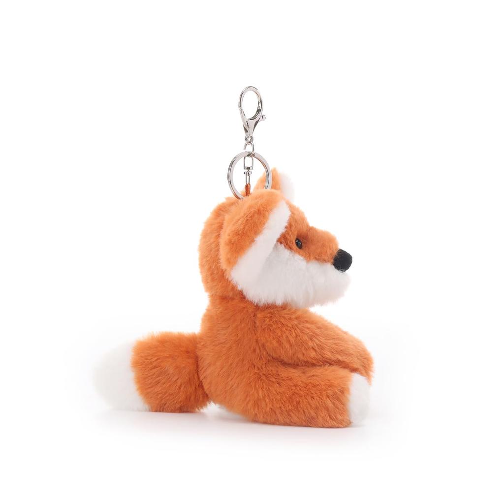 Apricot Lamb Flower Fox Cute Soft Animal Keychain Plush Suitable for Men and 13cm Toy, Women, Backpack, Wallet,