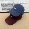 Light Luxury Texture Washed Baseball Cap Simple C Standard Embroidery Old Washed Sun Hat Commuter Casual Cap