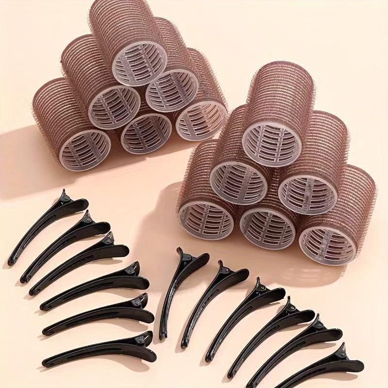 1Set Self Grip Hair Rollers No Heat Hair Clip Curlers Heatless Curls Hair Bangs Volume Self-adhesive Hook DIY Styling Tools
