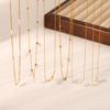 French Vintage Freshwater Pearl Necklace Beaded Choker Light Luxury Titanium Steel Necklace Non Fading