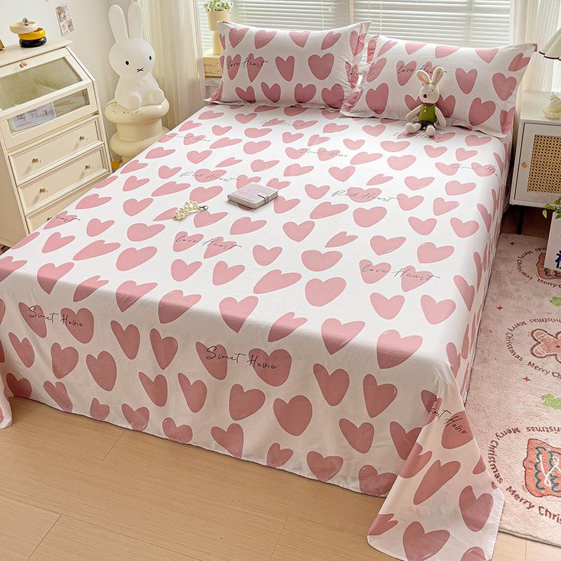 Set Lenzuola Romantiche a Forma di Cuore per Letto Matrimoniale Decorazione per la Casa della Coppia 100% Cotone Biancheria da Letto con Federe Morbido Traspirante Set Biancheria da Letto