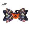 Festive Hair Styling Tools Halloween Glitter Bow Clips for Kids Baby Girls, Double Layer Holiday Themed Accessories Ghost/Pumpkin/Eyeball Bowtie Pins