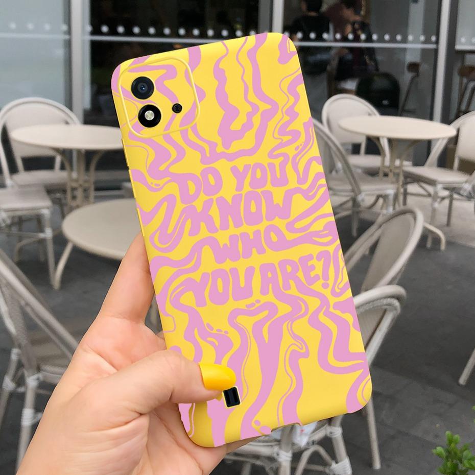 Lovely Pattern Phone Case For Realme C11 2021 C 11 2020 RMX2185 Macaroon Silicone Soft Cases Cover For Realme C11 (2021) RMX3231