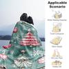 1pc Christmas tree snowflake Outdoor Flannel Blanket Soft Warm All-Season Throw for Sofa Bed Car Camping Office, Cozy Gift Idea1141S