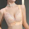 Lace Breathable Underwire Bra for Women Plus Size Bra for Women Adjustable Back Anti Sagging Gathered Top Bra