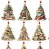 24pcs/set Fashion Colorful Christmas Tree Ornament Handmade DIY Merry Christmas Present Happy New Year Xmas Hanging Tags