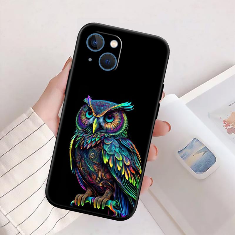 RP13 Cartoon Art Owl Phone Case for Samsung Galaxy S20 S21 S22 Ultra FE + Plus A21S A22 A24 A25 A26 A30 A30S A31
