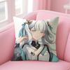 Wuthering Waves Jinhsi Cushion Cover Natural Linen Pillow Case DoubleSided Print Decorative Sofa Pillowcase Home Decor Gift