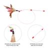Funny Cat Kitten Pet Play Toy Teaser Feather Wire Chaser Wand Beads