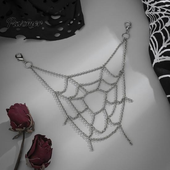 Durable Alloy Chain Gothic Spider Web Trouser Chain, Punk Jeans Pants Hip Hop Body Decorative Jewelry Clothing Accessory for Men Women Lightweight