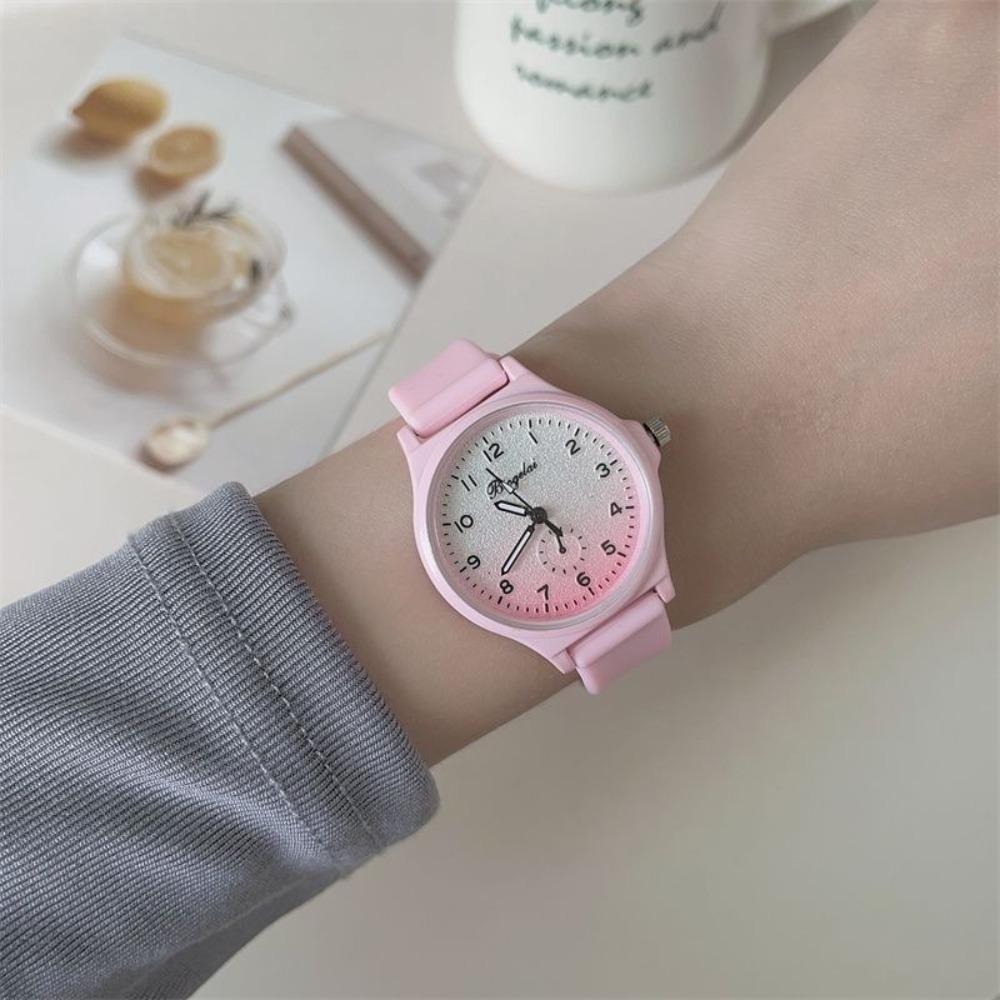 Silicone Strap Quartz Watch Quartz Movement Watch Creative Women's Watch  Gift