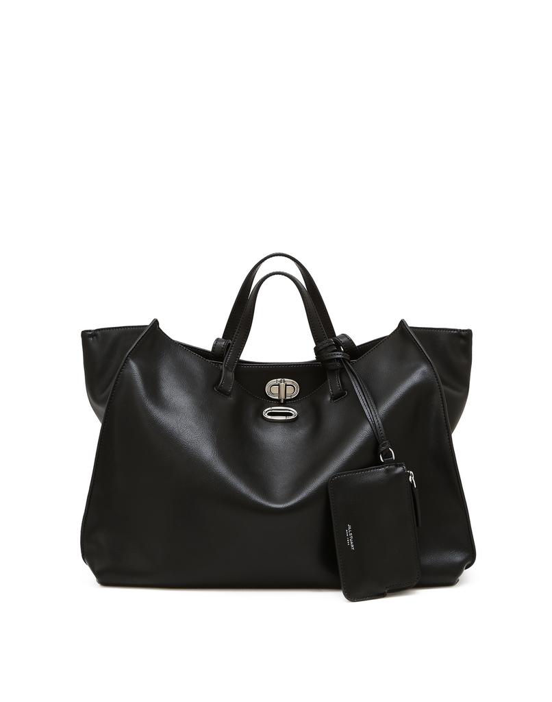 Jillstuart Acc [Aube] Leather Orb Decoration Shopper L Black