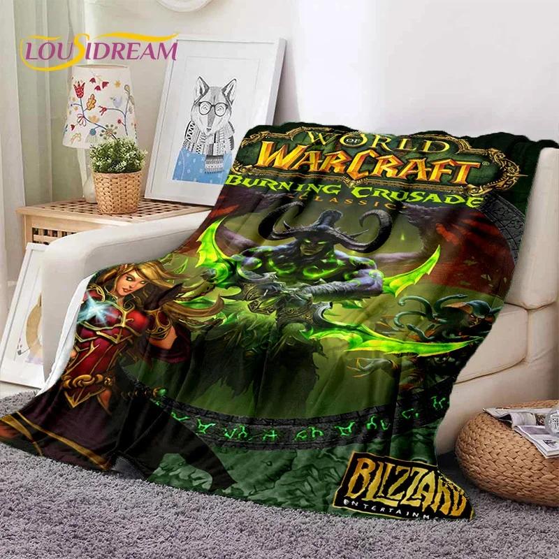 

ВАУ, World of Warcraft Охотник на демонов, Король-лич Игровое флисовое одеяло для кроватей, спальни, дивана, пикника, плед для улицы 75x90cm