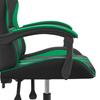 Gaming Chair Black and Green Artificial Leather