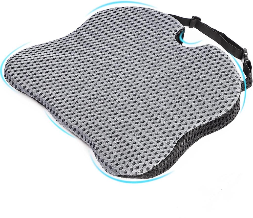 Car Wedge Seat Cushion Memory Foam Comfortable Seat Cushion-Orthopedic Support For Car Driver Seat Office Chair Wheelchairs
