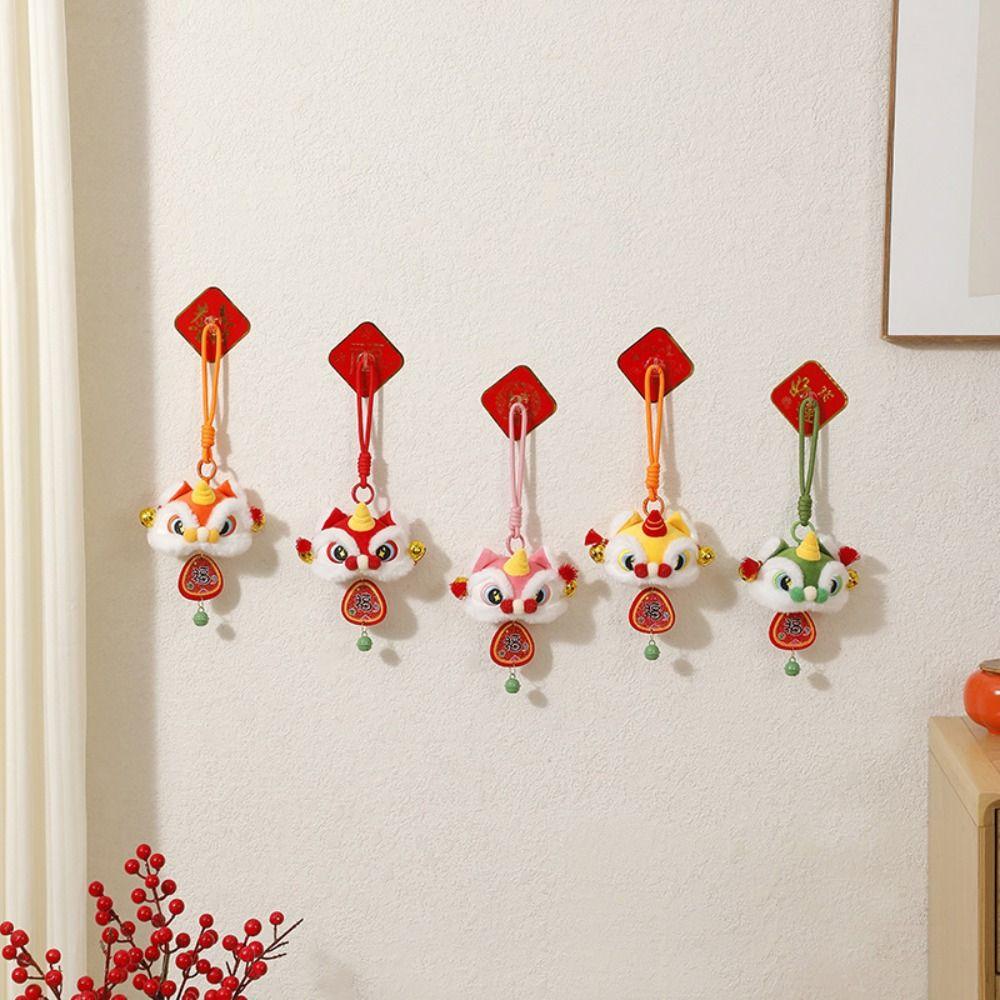 Fortune Character Lion Dance Pendant Cartoon Chinese New Year Gift 2026 Spring Festival