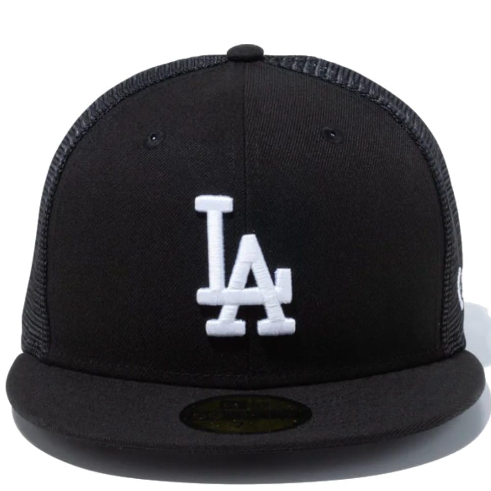 New Era 59FIFTY MLB LA Black Mesh Size 7 Los Dod Size 25J Cap, 7/8 (5950TR), Black, White,