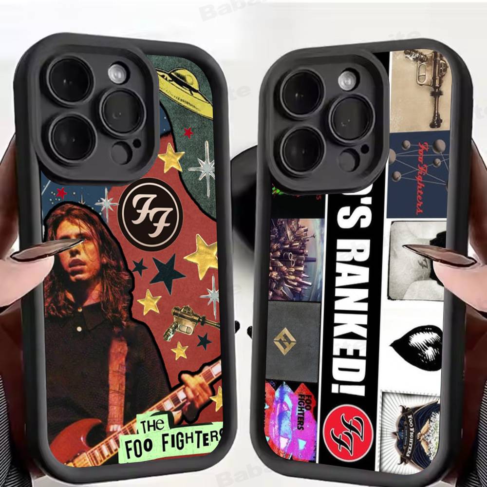 Band F-Foo F-Fighters Classic Rock Phone Case For IPhone 17 16 15 14 13 12 11 Pro Max Plus Silicone Shockproof Case