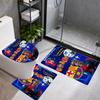 Lamine Yamal Bathroom 3Piece Flannel Mat Set Bath Mat Set Toilet Coverushaped Foot Pad Gift Bathroom Decor