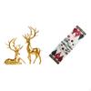 Couple Deer Statues Decorative Sculptures Collection Resin Figurines for Countertop Living Room